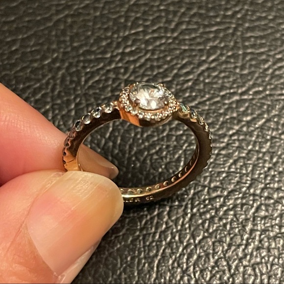 Pandora Rose Gold Classic Sparkle Halo Ring - Picture 5 of 10